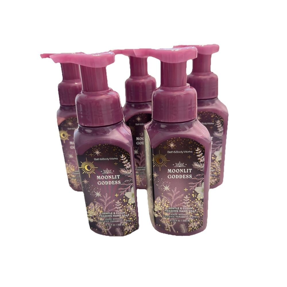 5 X Bath & Body Works MOONLIT GODDESS Gentle Foaming Hand Soap 8.75 fl oz